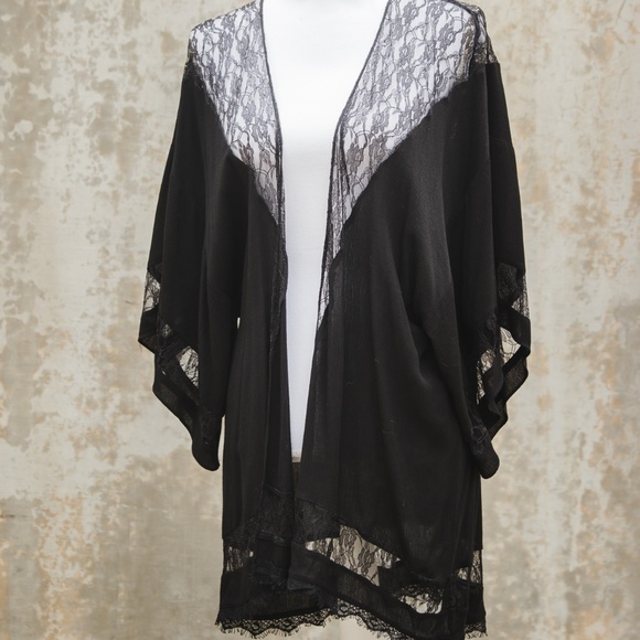 Urban Outfitters Jackets & Blazers - Urban Outfitters Reformed Black Lace Kimono